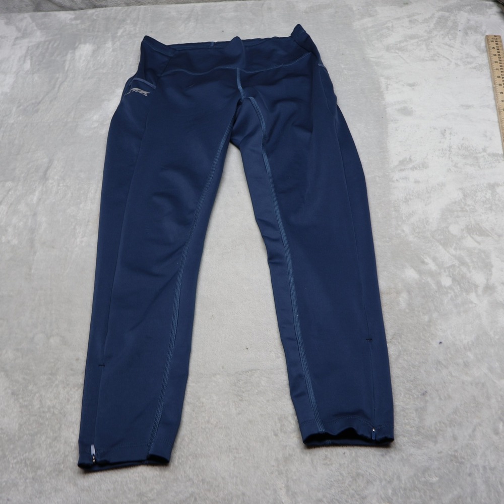 Altra Running Pants Mens Large Blue Stretch Zip Ankle Track Athletic 27x25